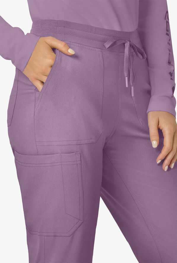 Carhartt Cross-Flex Force Women's 8-Pocket STRETCH Knit Cuff Cargo Jogger Scrub Pants - Petite - Lavender Mist - 3