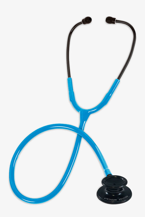 Prestige Clinical Lite 31" Stethoscope - Stealth/Neon Blue - 1