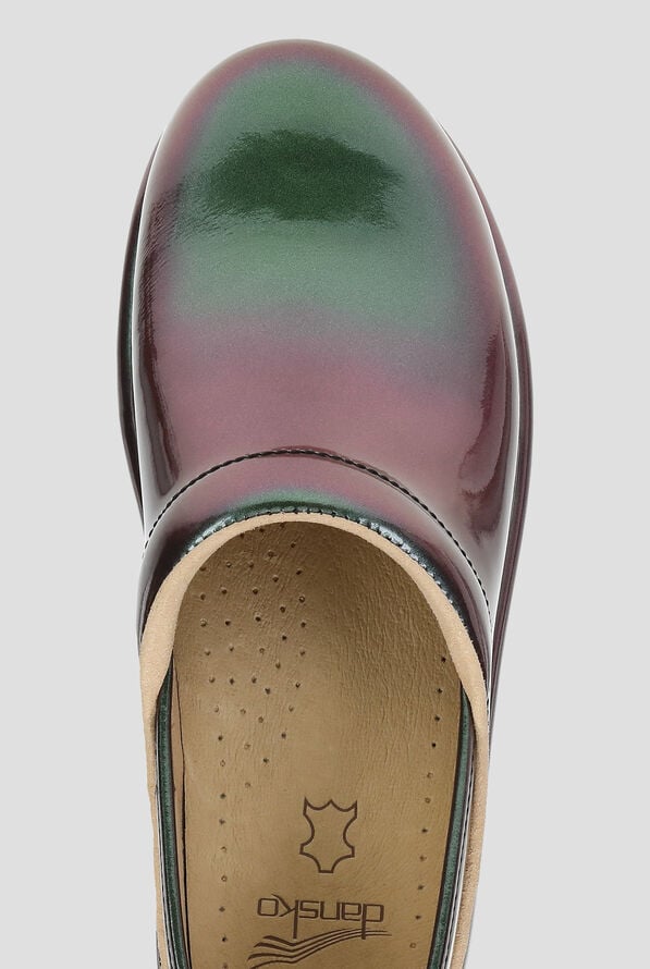 Zuecos antideslizantes Dansko Platform Pro® Irridescent Funky Color Shift de cuero para mujer - null - 2