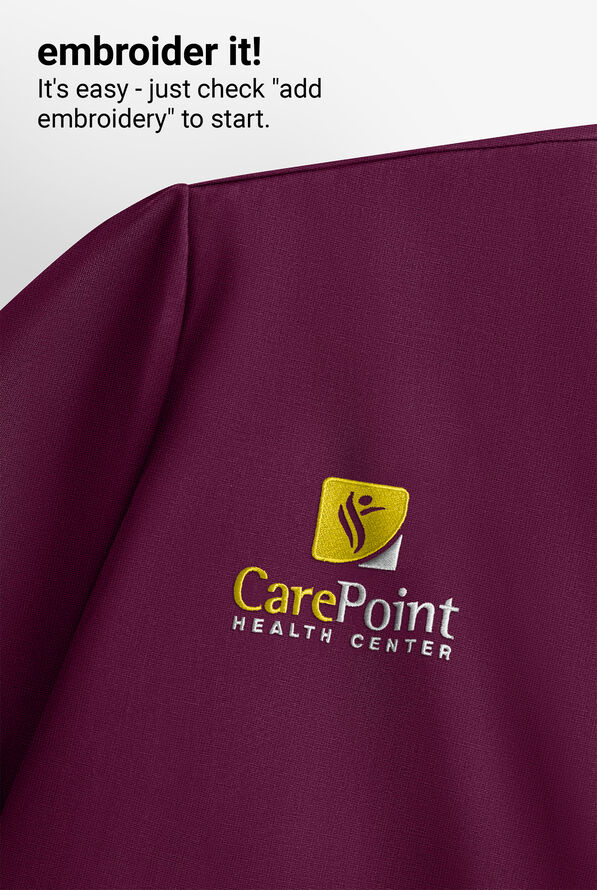 Grey's Anatomy by Barco Spandex STRETCH Avery Women's 2-Pocket Notch Sleeve V-Neck Scrub Top - Wine - 5