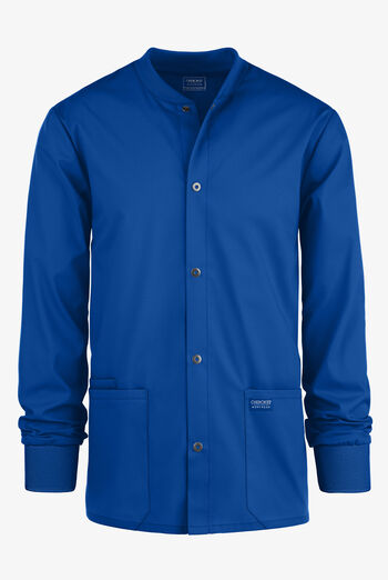 Cherokee Workwear Professionals Men's 3-Pocket STRETCH Snap Front Scrub Jacket