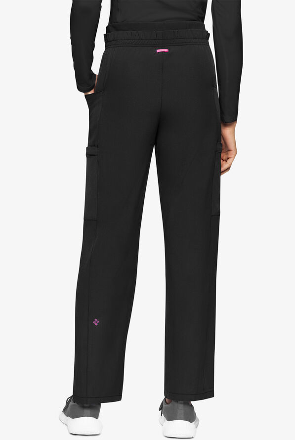 Med Couture Amp Women's 4-Pocket STRETCH Wide Leg Scrub Pant - Black - 4