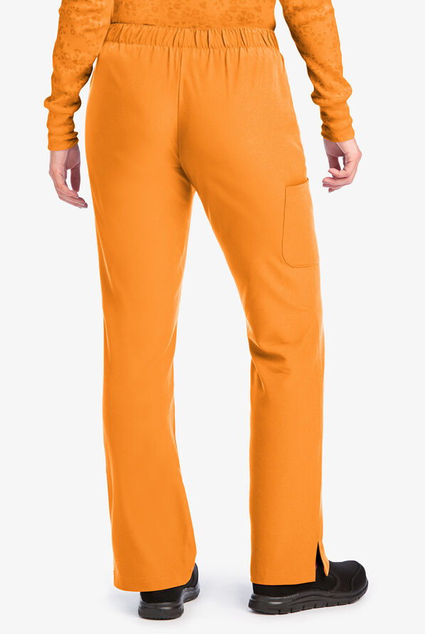 Skechers by Barco Reliance Women's 3-Pocket STRETCH Cargo Drawstring Scrub Pants - Bright Marigold - 2