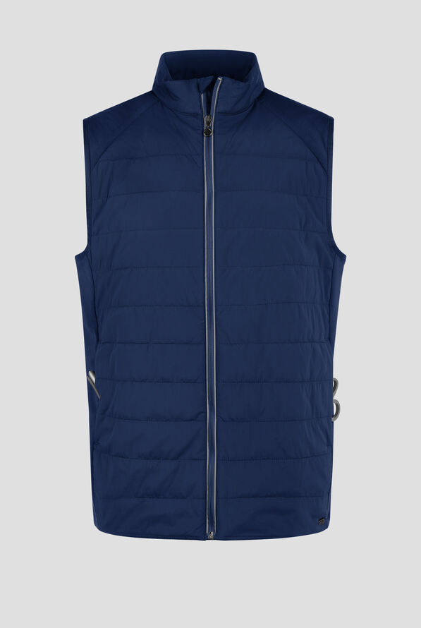 Healing Hands Purple Label Cade Men's 4-Pocket STRETCH Zip Front Scrub Vest - Navy - 1