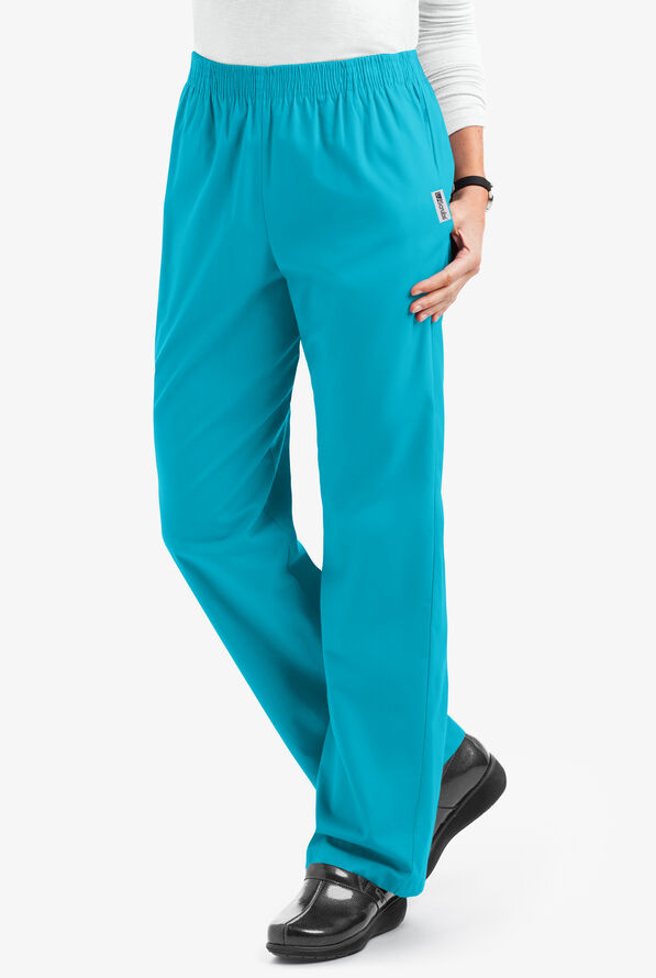 Pantal&oacute;n m&eacute;dico UA Best Buy tall con cintura el&aacute;stica y 2 bolsillos para mujer - Turquoise - 1