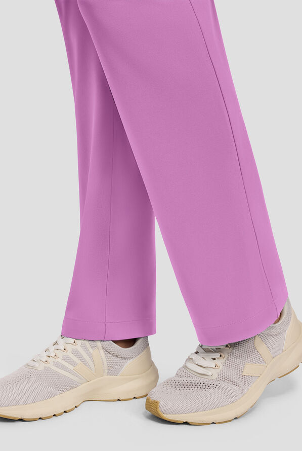 HH Works by Healing Hands Women's 5-Pocket STRETCH Straight Leg Drawstring Cargo Scrub Pants - Meta Mauve - 3