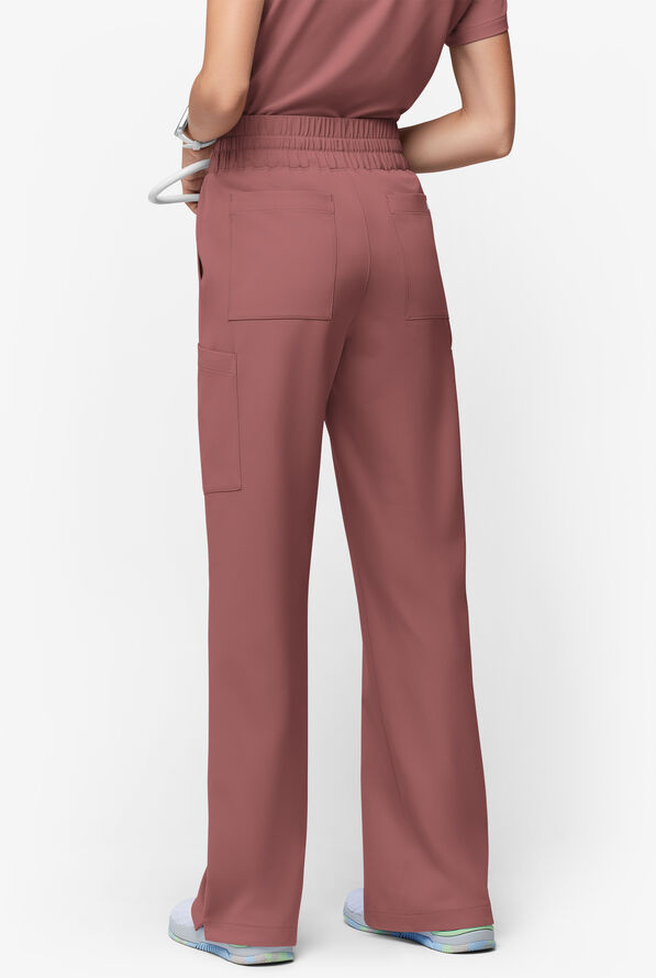 ReSurge Crystal Women's 7-Pocket High Waisted Wide Leg Pant - Tall - Soft Chestnut - 4