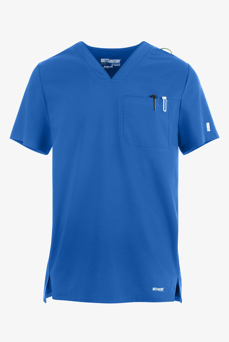 Grey's Anatomy by Barco Evolve STRETCH Journey Men's 1-Pocket Tuck In V-Neck Scrub Top