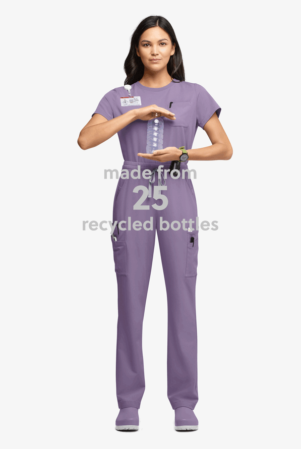 ReSurge Topaz Women's 11-Pocket Drawstring Scrub Pants - Purple Dusk - 6