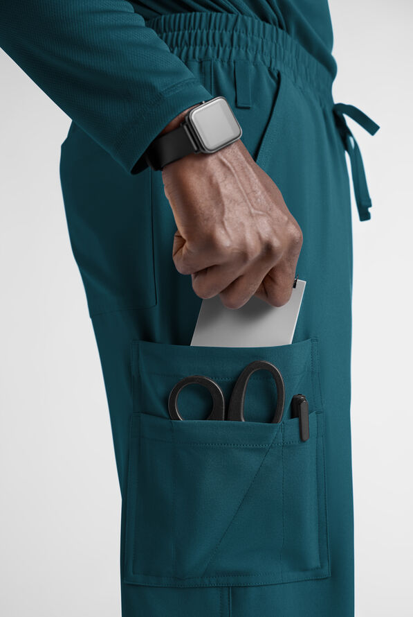 Easy STRETCH Men&rsquo;s 10-Pocket Scrub Pant - Caribbean Blue - 5