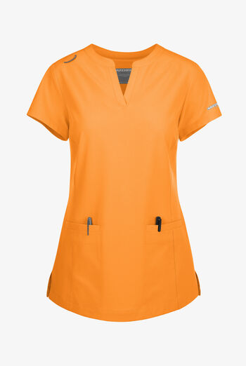 Blusa m&eacute;dica Skechers by Barco Coast STRETCH con tapeta en el cuello en V y 2 bolsillos para mujer
