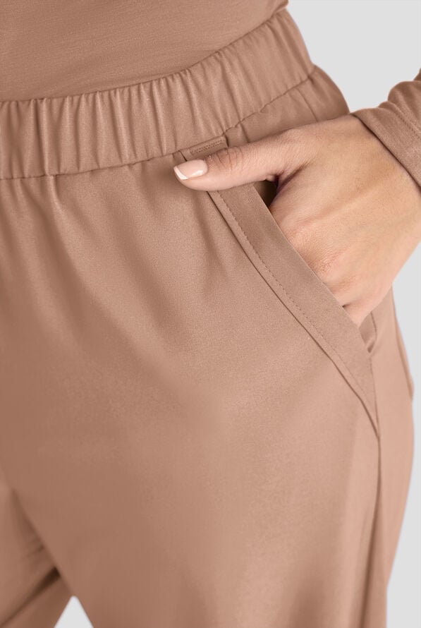 Pantal&oacute;n m&eacute;dico Easy STRETCH Hunter de corte holgado con piernas anchas y 6 bolsillos para mujer - Warm Terrazzo - 5