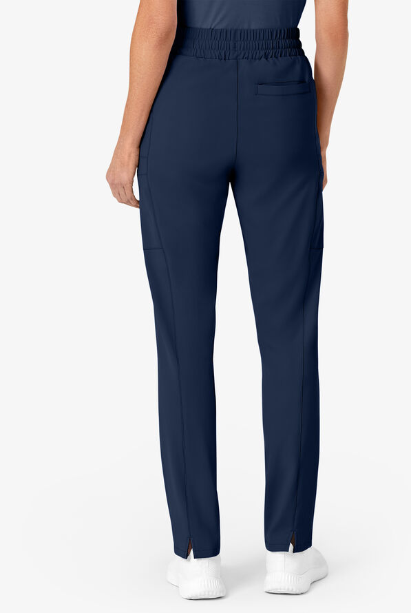 Wink Renew Women's 7-Pocket STRETCH High Waisted Slim Leg Cargo Scrub Pants - Navy - 2