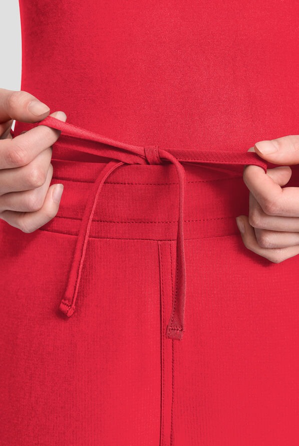 Med Couture Amp Women's 4-Pocket STRETCH Straight Leg Rib-Knit Cargo Scrub Pant - Solar Flare - 3