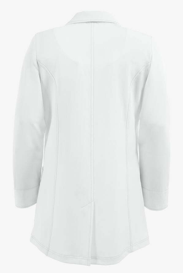 Healing Hands White Coat Minimalist Women's 32" 3-Pocket STRETCH Lab Coat - White - 2