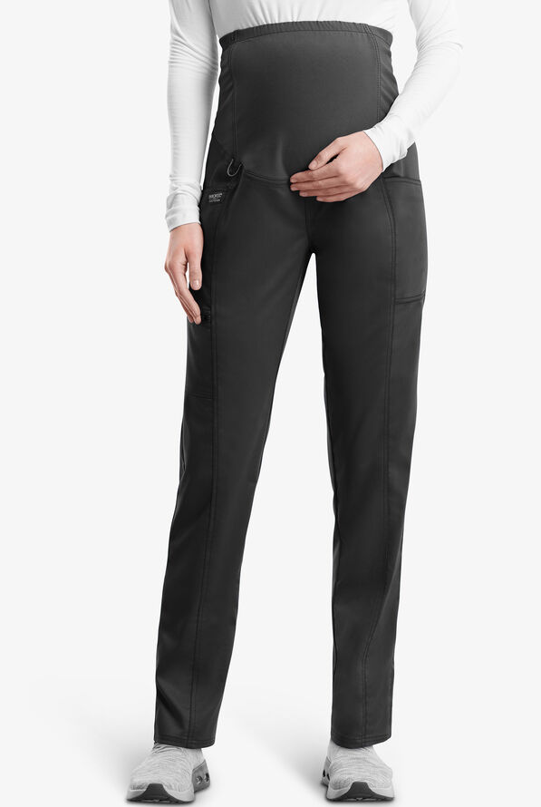 Cherokee Workwear Revolution Women's 3-Pocket STRETCH Maternity Scrub Pants - Black - 1