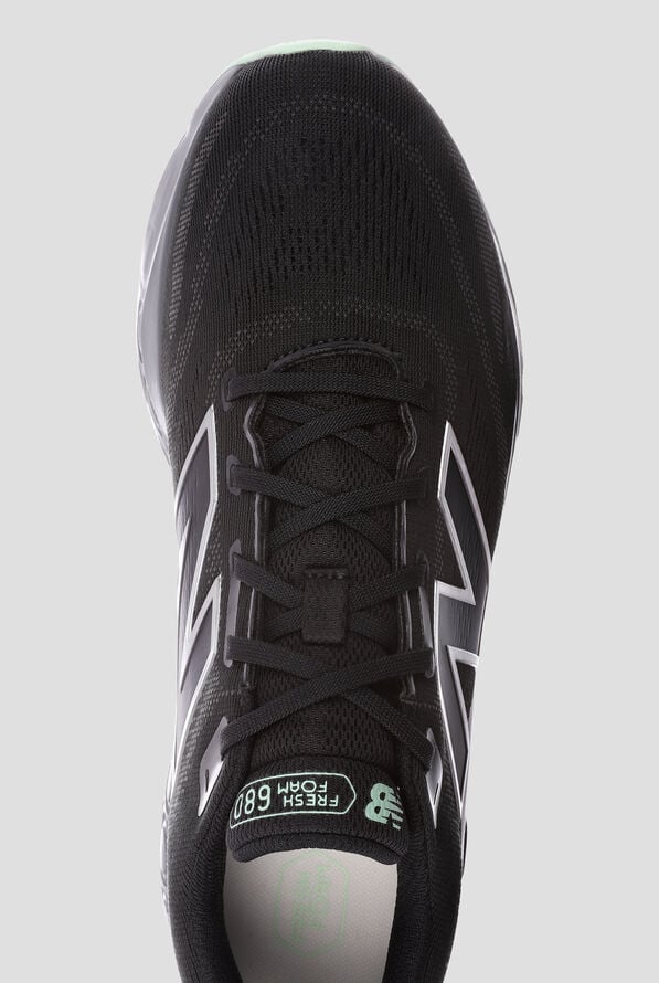 New Balance Men's Fresh Foam 680 Waterproof Black/Castlerock Athletic Lace Up Shoes - null - 2