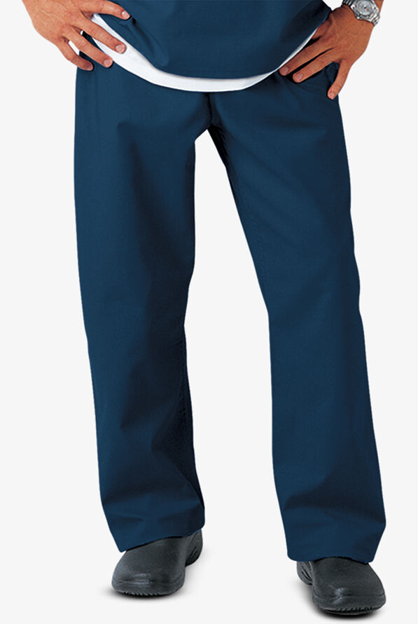 Fashion Seal Unisex 1-Pocket 100% Cotton Reversible Scrub Pants - Navy - 1