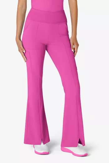 WonderWink Renew Women's 7-Pocket STRETCH Yoga Waist Flare Notch Leg Cargo Scrub Pants, Flared Leg Pants WonderWink Renew Women's 7-Pocket STRETCH Yoga Waist Flare Notch Leg Cargo Scrub Pants, Flared Leg Pants