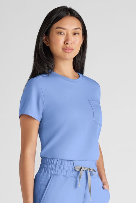 ReSurge Citrine Women's 1-Pocket Crew Neck Tuck In / Wear Out Scrub Top