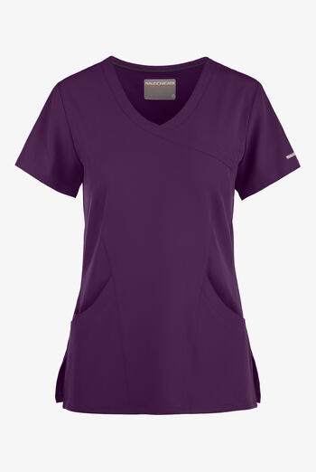Blusa m&eacute;dica Skechers by Barco Reliance STRETCH estilo cruzado con 3 bolsillos para mujer