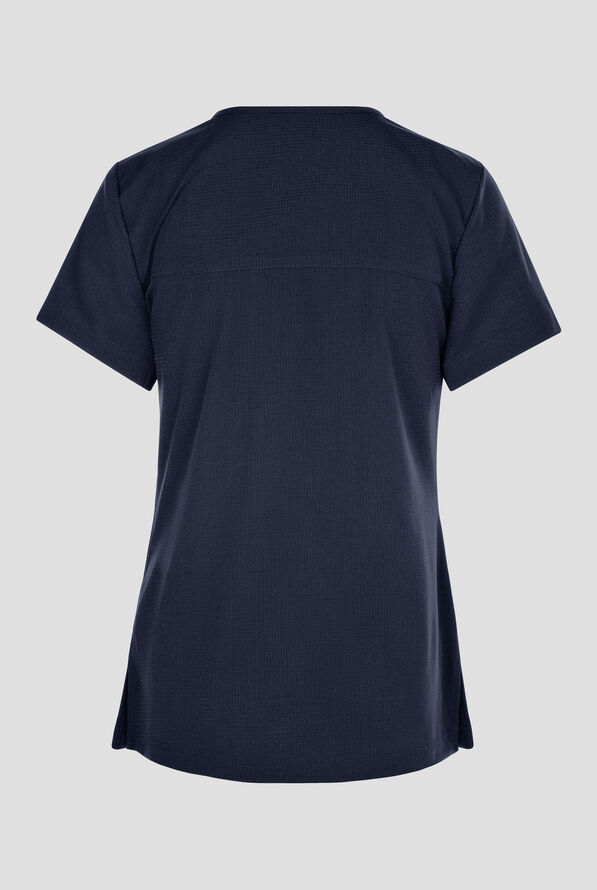 koi Solis Sari Women's 4-Pocket STRETCH V-Neck Scrub Top - Navy - 3