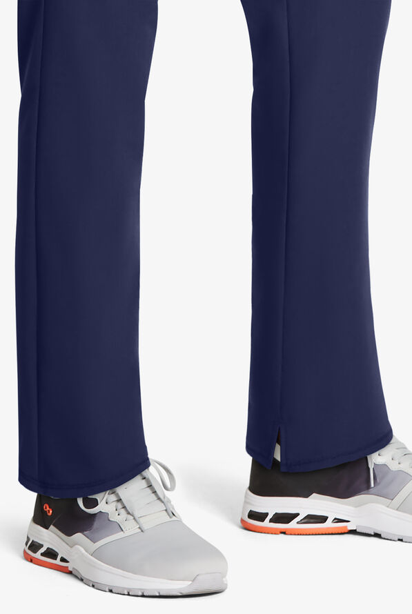 Dickies Dynamix Limited Edition Men's 4-Pocket STRETCH Tapered Cargo Scrub Pants - Navy/Neon Orange - 3