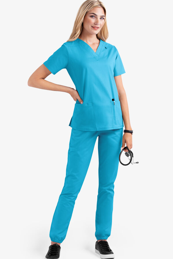 UA ButterSoft STRETCH VNeck Scrub Top, Plus Size Scrubs