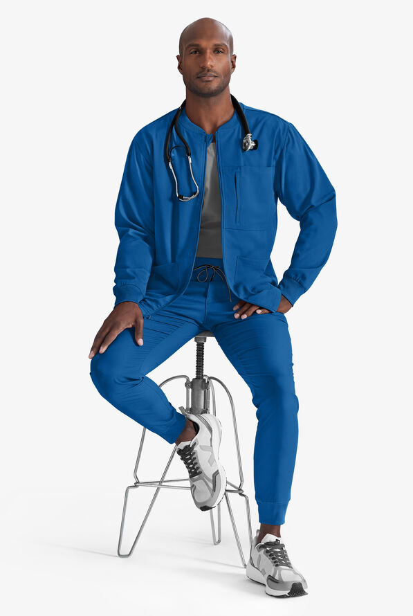 Grey's Anatomy by Barco Spandex STRETCH Murphy Men's 5-Pocket Cargo Jogger Scrub Pants - Royal - 6