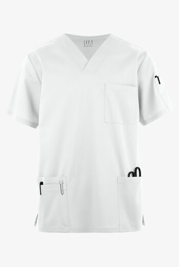 Camisa m&eacute;dica UA Butter-Soft STRETCH con cuello en V y 6 bolsillos para hombre