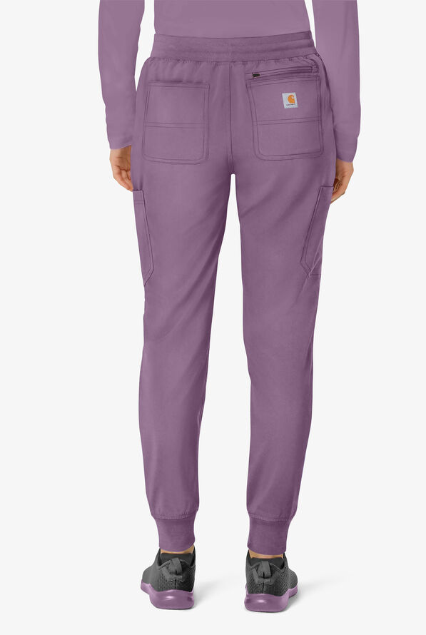 Carhartt Cross-Flex Force Women's 8-Pocket STRETCH Knit Cuff Cargo Jogger Scrub Pants - Lavender Mist - 2