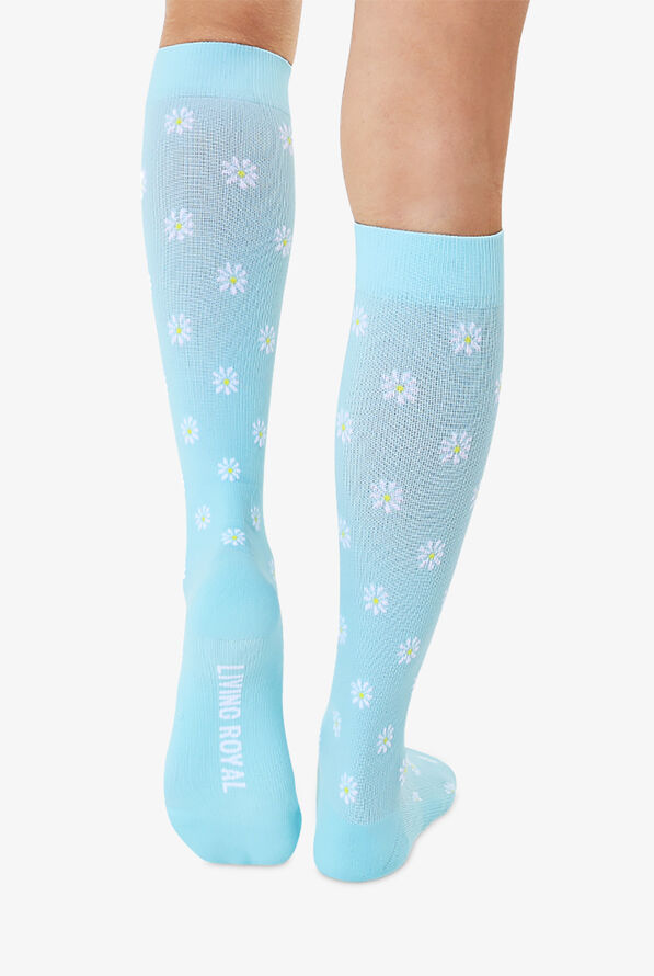 Living Royal Daisy Women's 15-20 mmHg Moderate Compression Socks ...