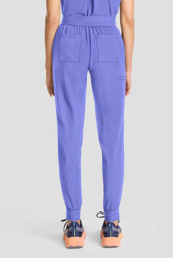 Healing Hands Quest Women's 5-Pocket STRETCH Drawstring Jogger Scrub Pant - Ceil Blue - 4