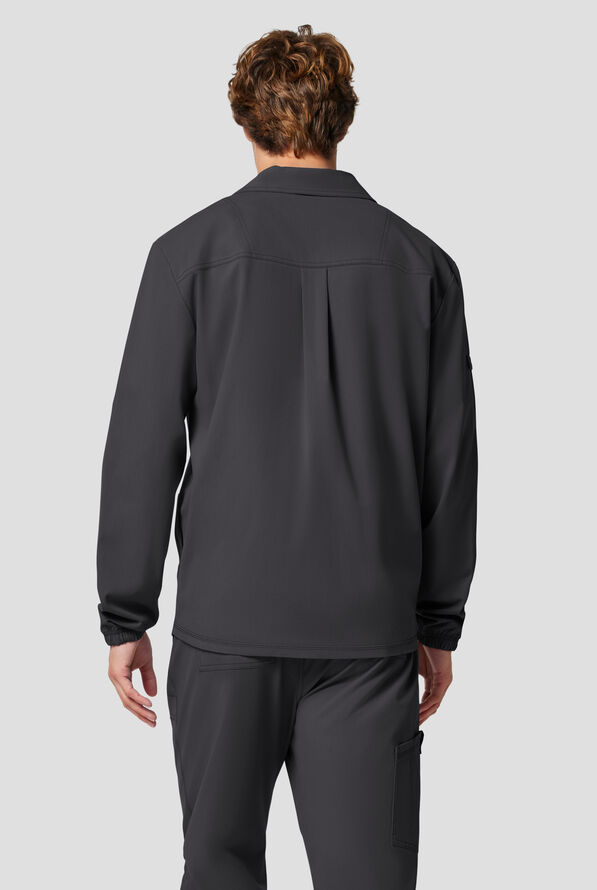 Dickies Forge Men's 3-Pocket Snap Front Scrub Jacket - Pewter - 4