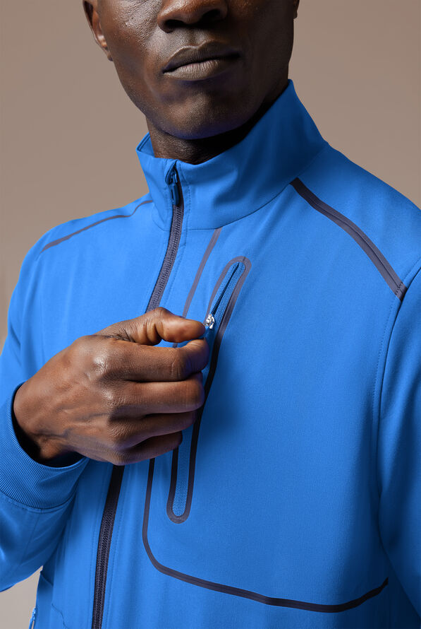 Chaqueta m&eacute;dica unisex Hypothesis F con cremallera - Royal/Navy - 5