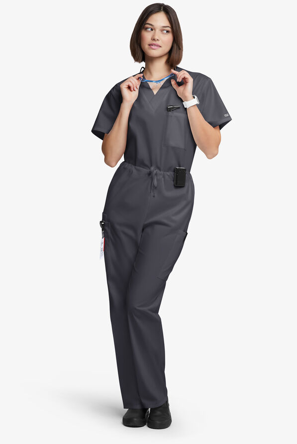 Pantal&oacute;n m&eacute;dico unisex Butter-Soft Originals con piernas rectas holgadas y 4 bolsillos - Pewter - 4