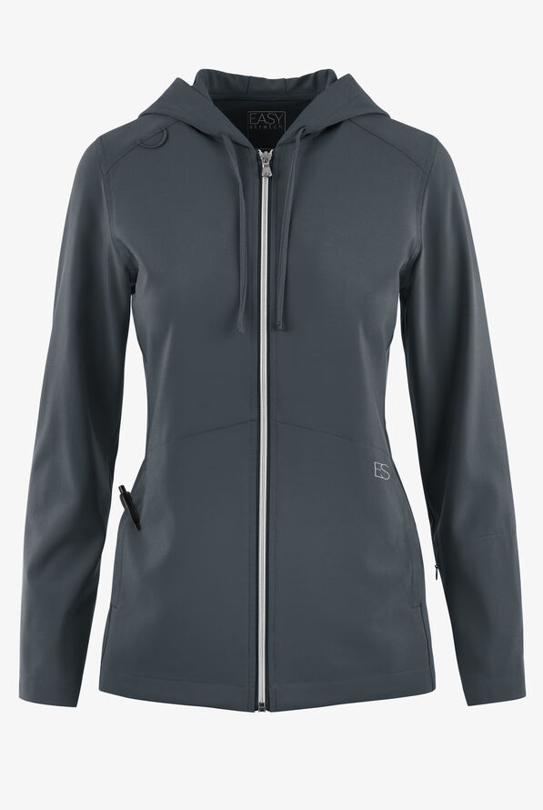 Sudadera médica Easy STRETCH Selena con cremallera y 5 bolsillos para mujer - Pewter - 1