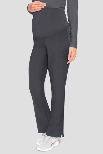 Med Couture Touch Maternity Women's 1-Pocket STRETCH High Waist Straight Leg Scrub Pant