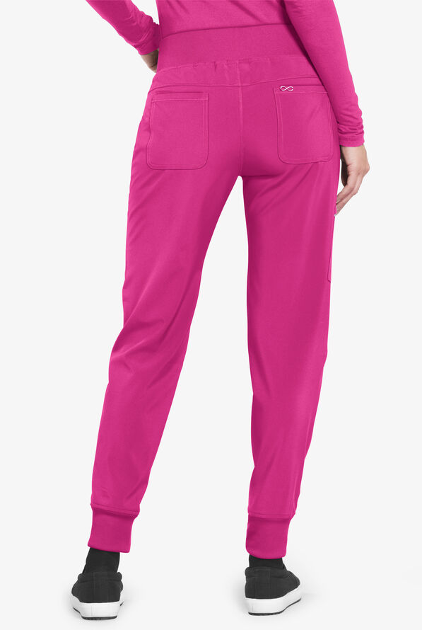 Infinity Women's 5-Pocket STRETCH Tapered Jogger Cargo Scrub Pants - Future Fuchsia - 2