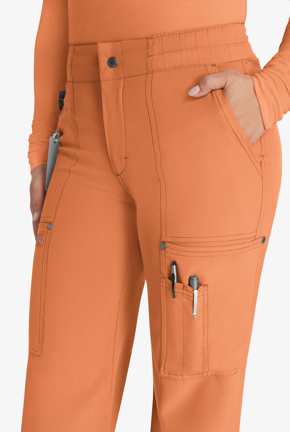 Dickies EDS NXT Women's 5-Pocket Straight Leg Cargo Scrub Pants - Ginger Glow - 2