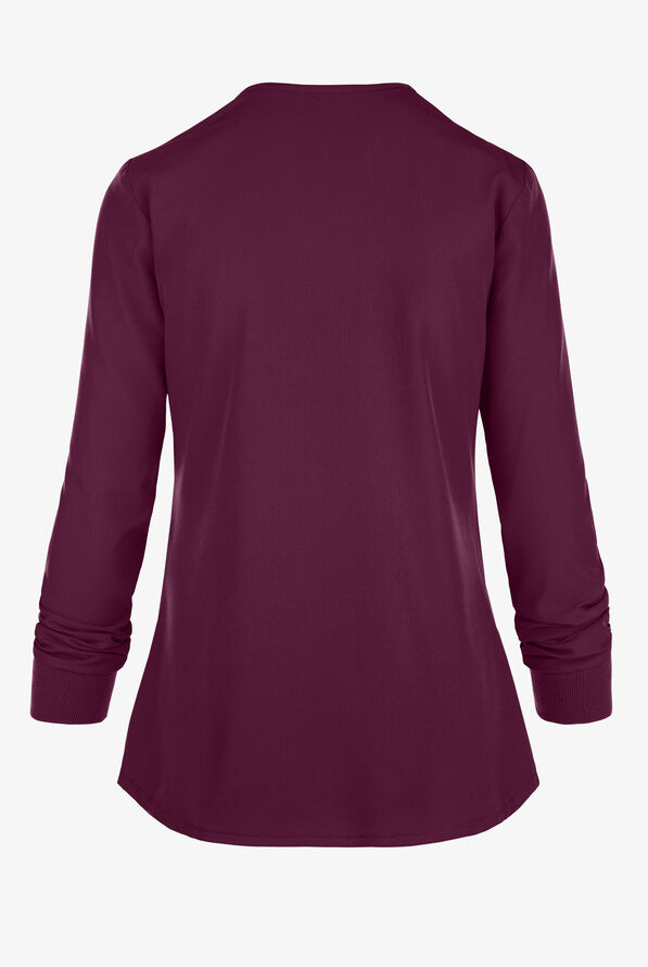 Chaqueta médica abrigada Skechers by Barco Stability STRETCH con 2 bolsillos para mujer - Wine - 2