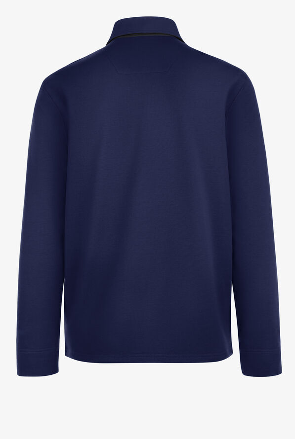 Dickies EDS NXT Men's 3-Pocket STRETCH Fleece Inner Snap Front Scrub Jacket - Navy - 2