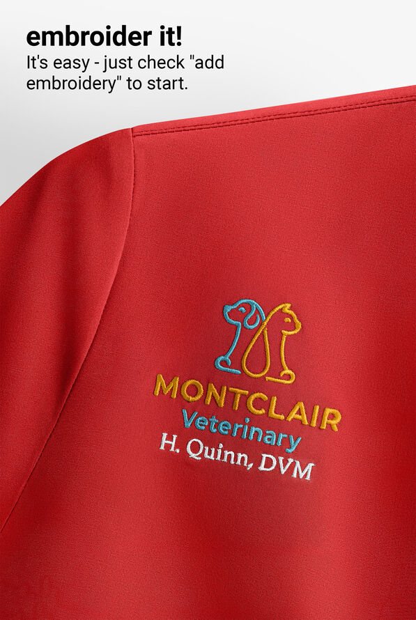 Butter-Soft STRETCH Women's V-Neck Tuck In Top - Radiant Red - 5