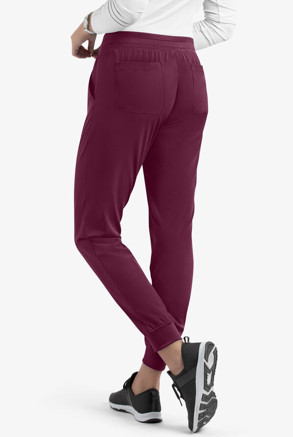 Maevn Matrix UA Exclusive Women's 5-Pocket STRETCH Jogger Scrub Pants - Wine - 2