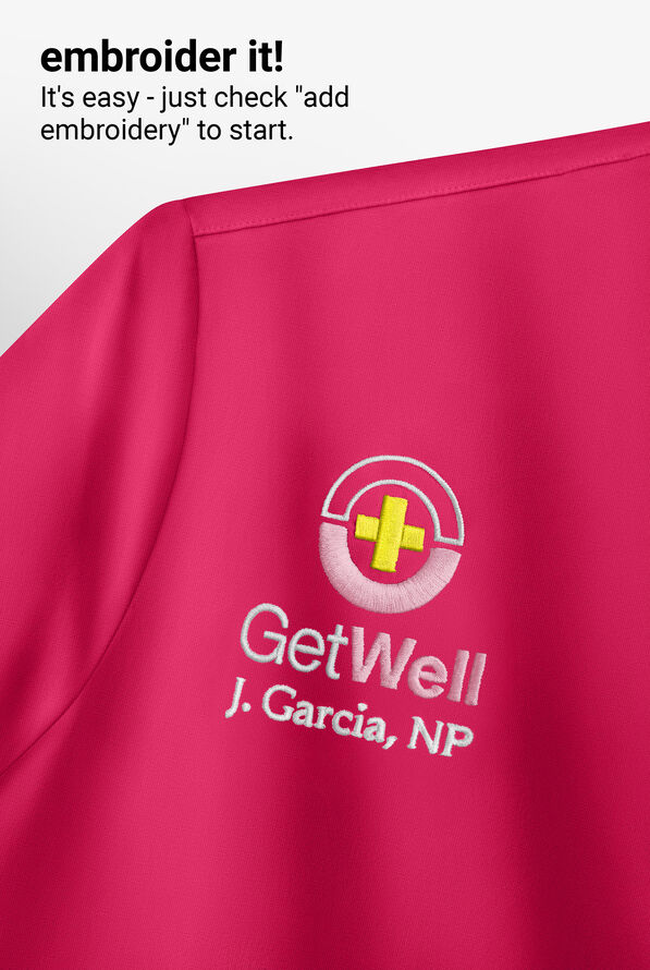 Wink Layers Women's STRETCH Silky Short Sleeve Knit Underscrub - Hot Pink - 5