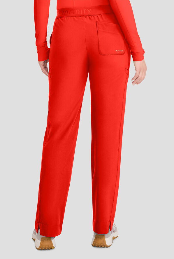 Infinity GNR8 Women's 5-Pocket STRETCH Wide Leg Scrub Pant - Firebird - 4