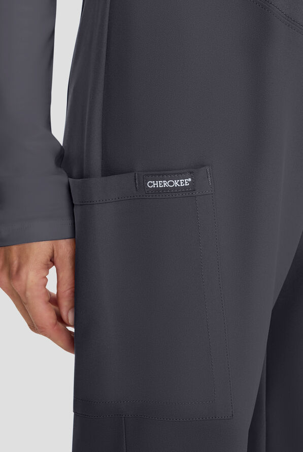 Cherokee Workwear Originals Ultra Women's 3-Pocket STRETCH Maternity Scrub Pants - Pewter - 3