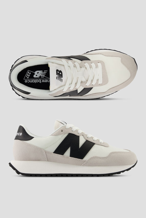 New Balance Women's S237 Sea Salt / Silver Birch / Black Athletic Lace Up Shoes - null - 1