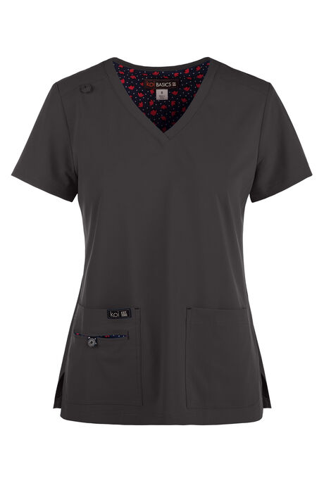 koi Basics Becca Women's 4-Pocket STRETCH V-Neck Scrub Top