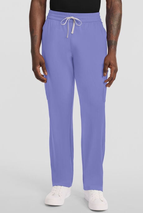 Cherokee Achieve Men's 5-Pocket STRETCH Straight Leg Cargo Knit Scrub Pants